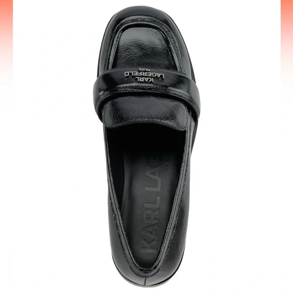 Karl Lagerfeld Paris Womens Madlen Black Leather Loafer Flats – US 8.5M / EU 39B - Picture 12 of 12